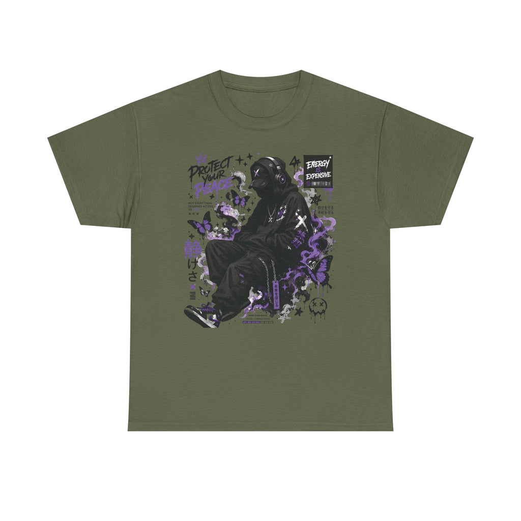 Peacekeeper Anime Graphic Tee — Purple Aesthetic Streetwear
