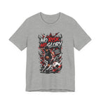 No Risk No Glory Soccer T-Shirt — Dynamic Football Player Graphic Tee