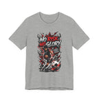No Risk No Glory Soccer T-Shirt — Dynamic Football Player Graphic Tee