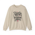 Crewneck Sweatshirt — "Discipline Today Leads to Freedom Tomorrow" Motivational Graphic