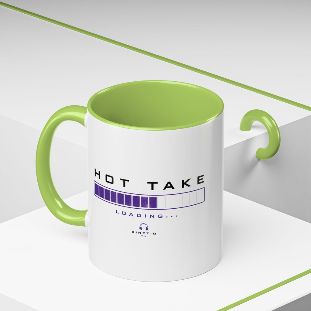 Accent Coffee Mug — "Hot Take Loading" Progress Bar Coffee Mug