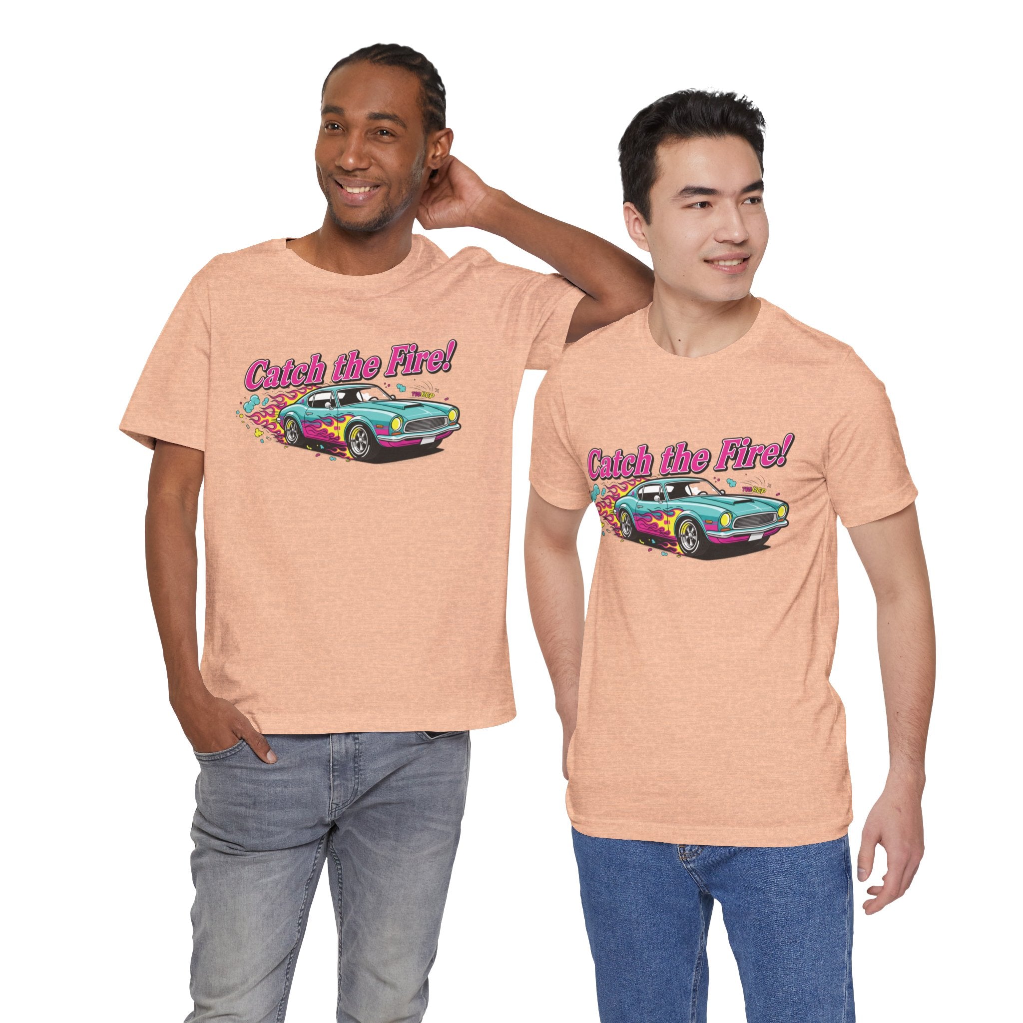 Catch the Fire Vintage Muscle Car Graphic T Shirt