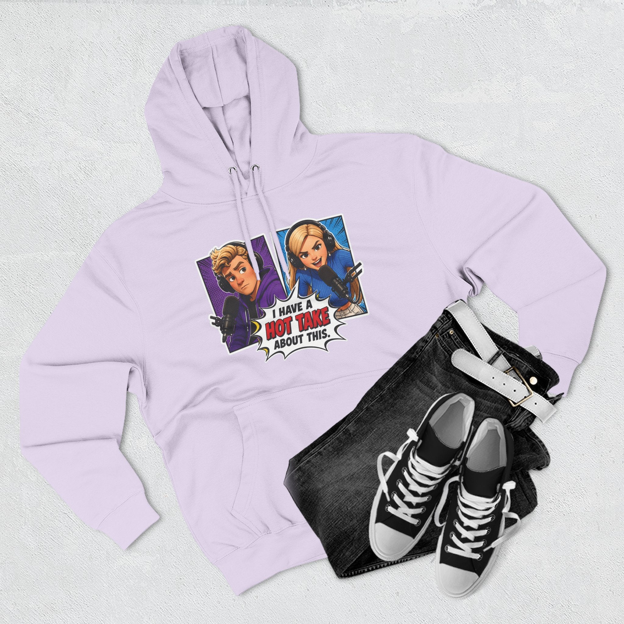 Comic Pop Art Hoodie — “I Have a Hot Take About This” Graphic Pullover