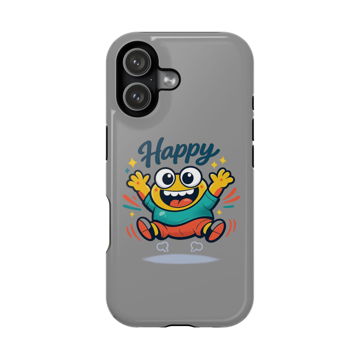 Happy Monster Magnetic Protective Phone Case Gray