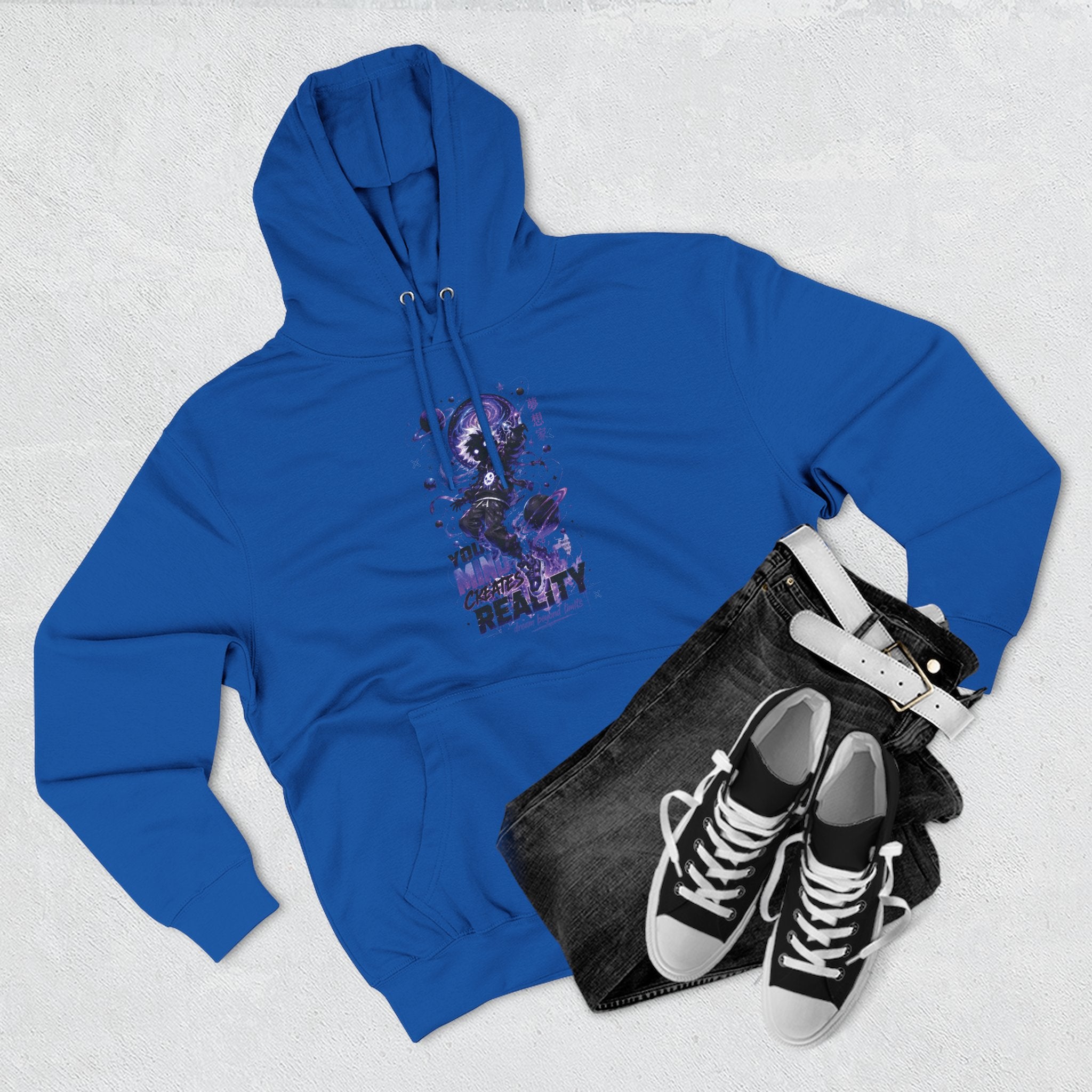Galaxy Skate Hoodie — "You’re Not High, You’re Reality" Graphic Pullover