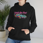 Retro Cartoon Dragster Hoodie, racing flame shirt, vintage car illustration