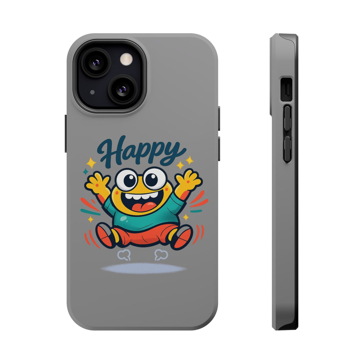 Happy Monster Magnetic Protective Phone Case Gray