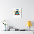 Happy Blob Cartoon Canvas | Bold Cartoon, Thick Outline, Kawaii Minimal
