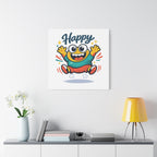 Happy Blob Cartoon Canvas | Bold Cartoon, Thick Outline, Kawaii Minimal