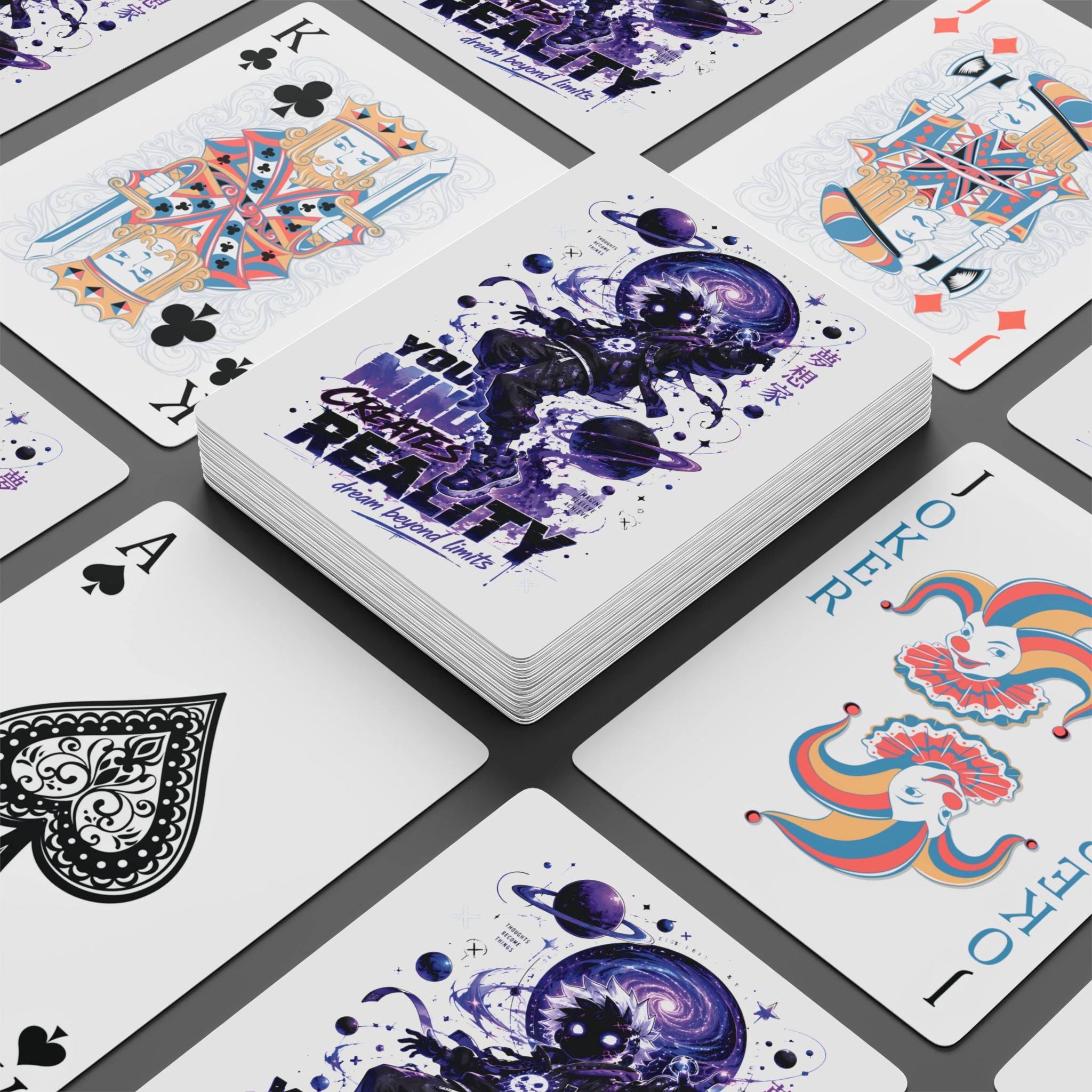 Cosmic Astronaut Poker Playing Cards – "Your Mind Creates Reality" Deck