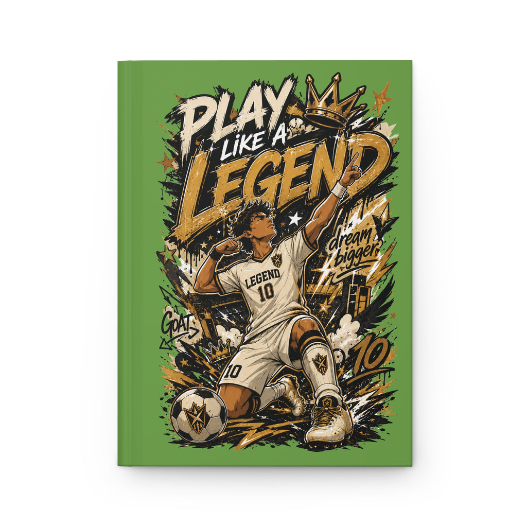 Play Like a Legend Soccer Hardcover Journal — Personalized "Your Name" #10 Sports Notebook
