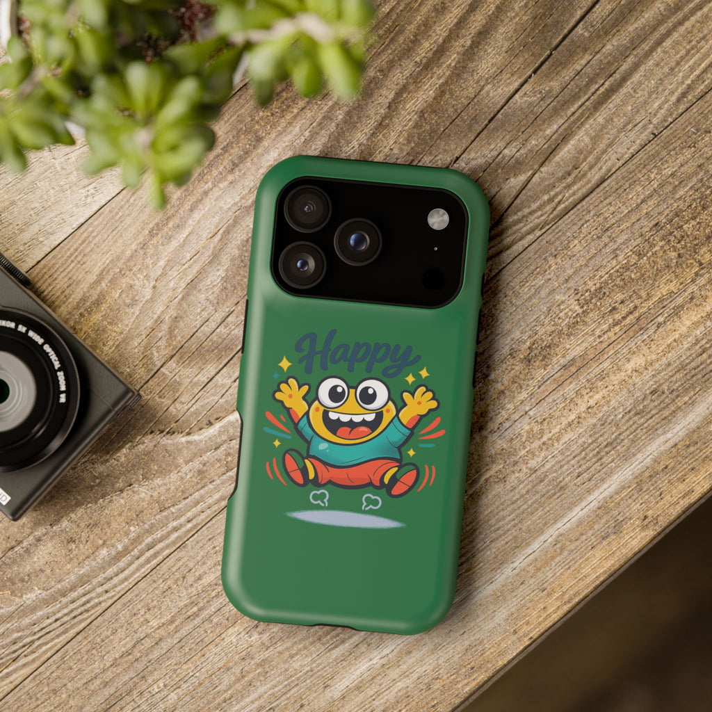 Happy Monster Magnetic Protective Phone Case Green