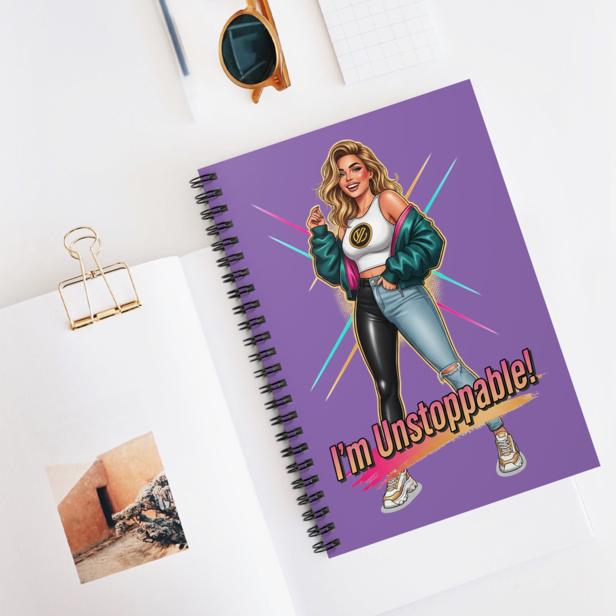 I'm Unstoppable! Spiral Notebook — Motivational Pink Journal for Women