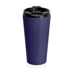 Galaxy Dreamer Stainless Steel Travel Mug — Cosmic Astronaut Design (Midnight)