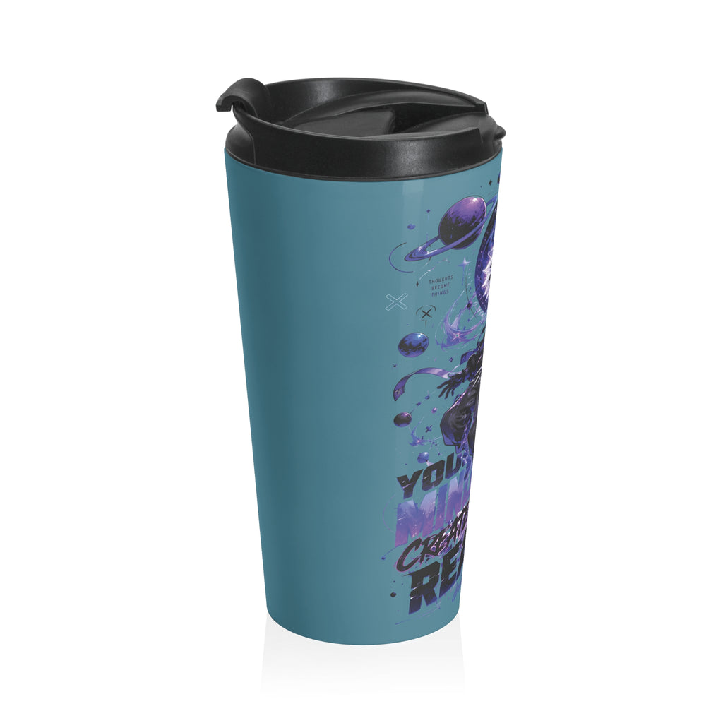 Your Mind Creates Reality Cosmic 15oz Travel Mug Seascape