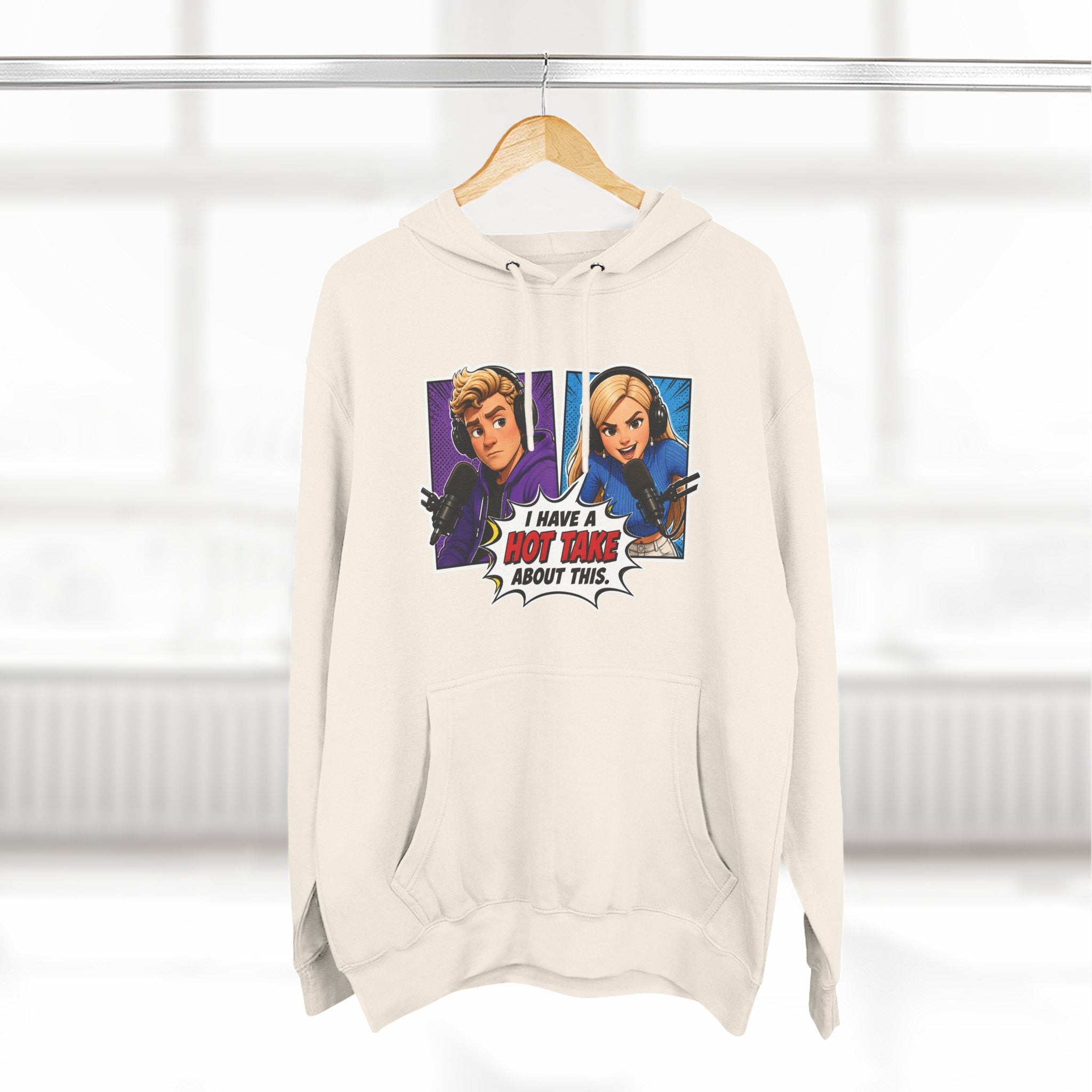 Comic Pop Art Hoodie — “I Have a Hot Take About This” Graphic Pullover