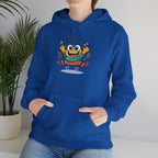 Happy Blob Cartoon Hoodie | kawaii minimal, thick outline mood face