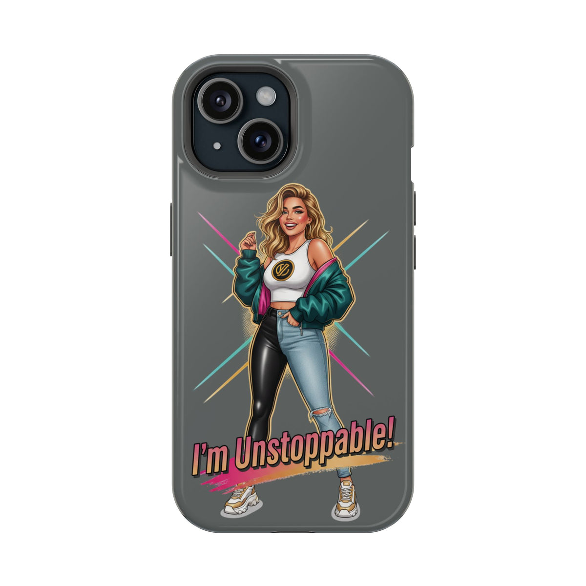I'm Unstoppable Magnetic Protective Phone Case Gray