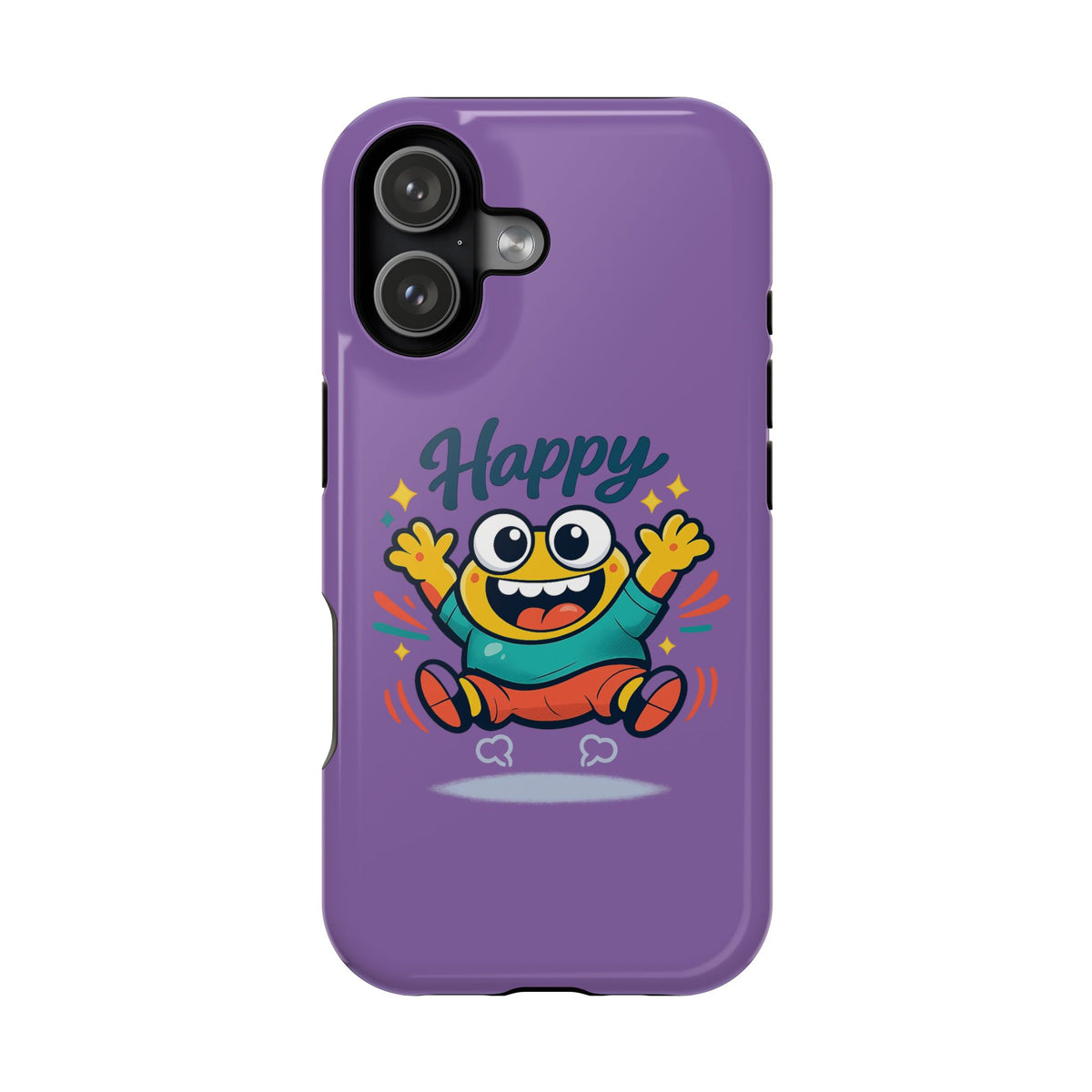 Happy Monster Magnetic Protective Phone Case Purple