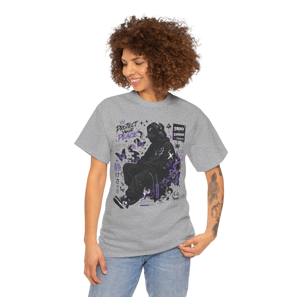 Peacekeeper Anime Graphic Tee — Purple Aesthetic Streetwear