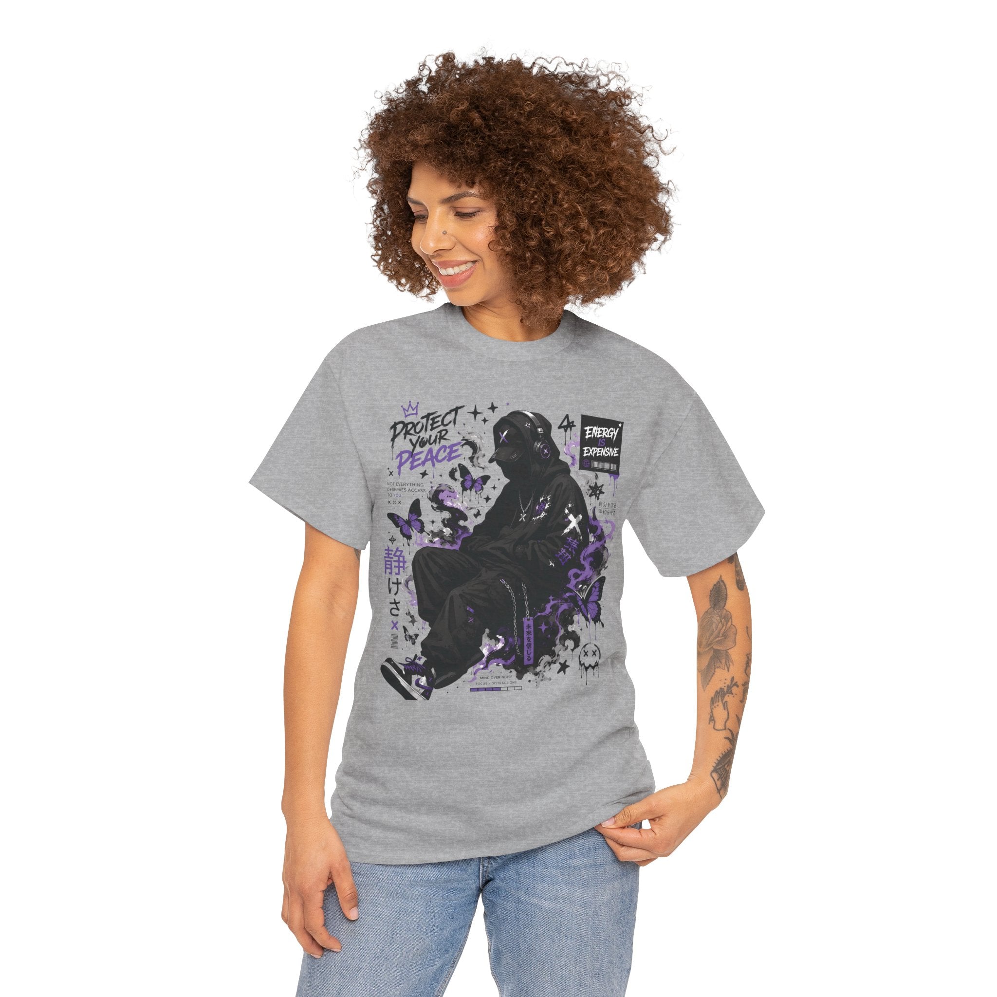 Peacekeeper Anime Graphic Tee — Purple Aesthetic Streetwear