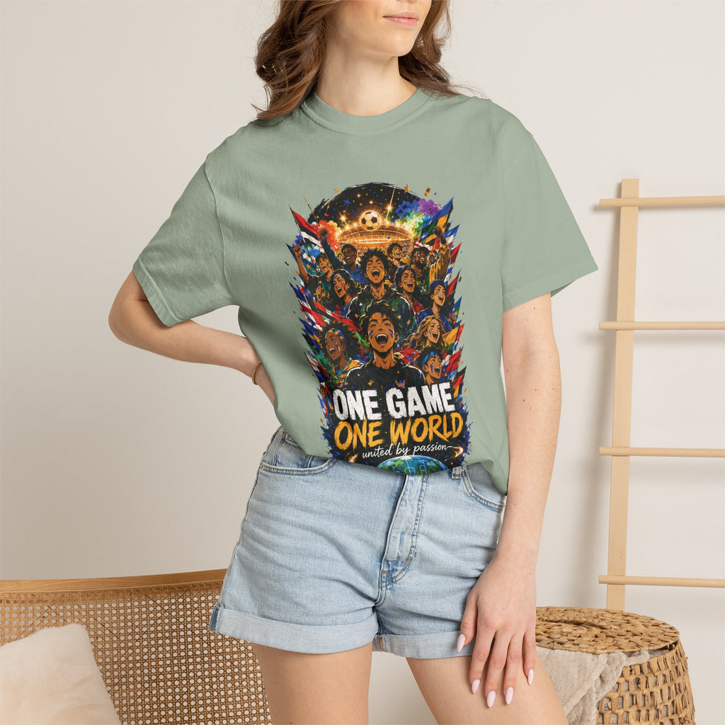 One Game One World Soccer T Shirt International Football Graphic Tee
