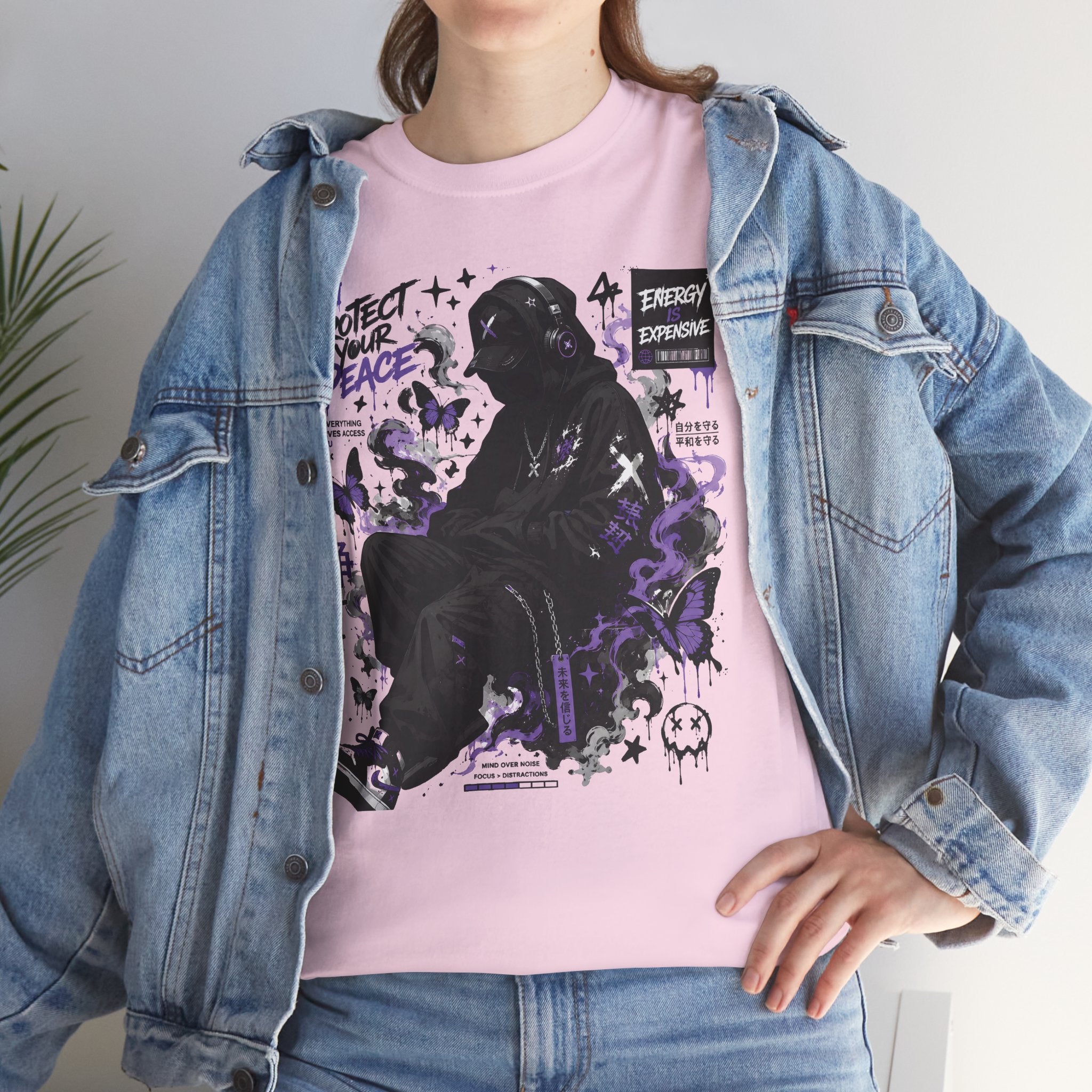 Peacekeeper Anime Graphic Tee — Purple Aesthetic Streetwear