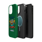 Happy Monster Magnetic Protective Phone Case Green
