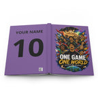 Soccer Journal — "One Game One World" Personalized Hardcover Notebook