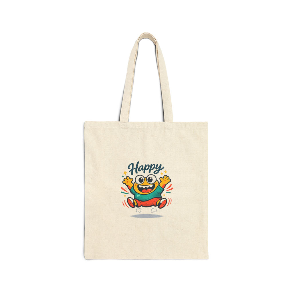 Happy Blob Face Tote Cute Kawaii Canvas Bag