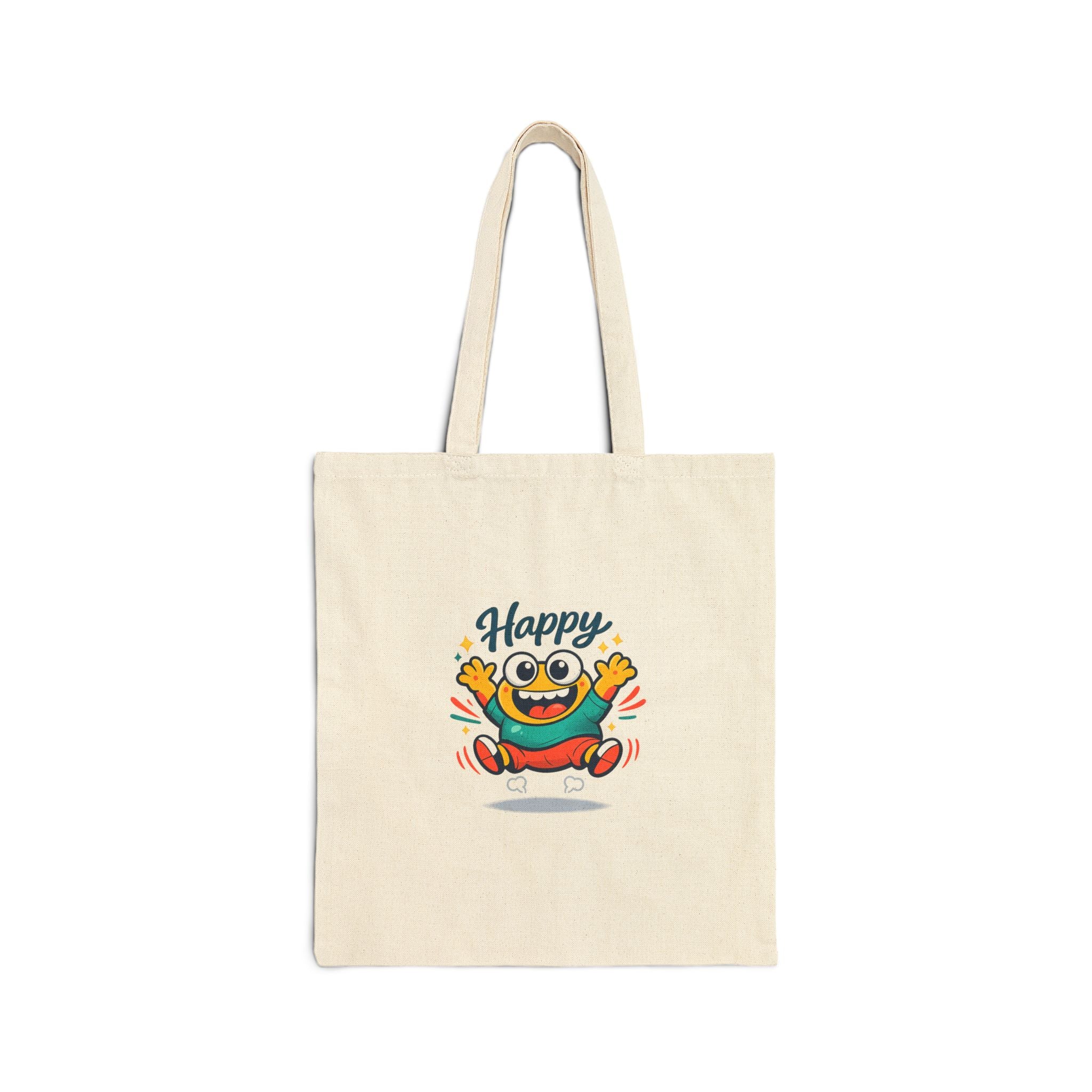 Happy Blob Face Tote Cute Kawaii Canvas Bag