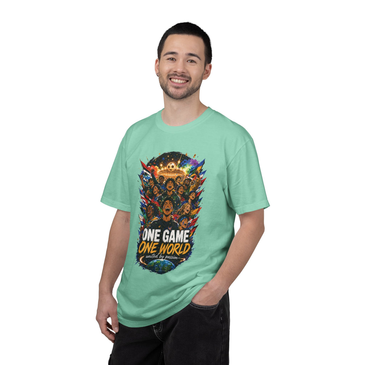 One Game One World Soccer T Shirt International Football Graphic Tee