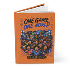 One Game One World Hardcover Journal — Customizable Soccer Fan Notebook (Your Name & Number)