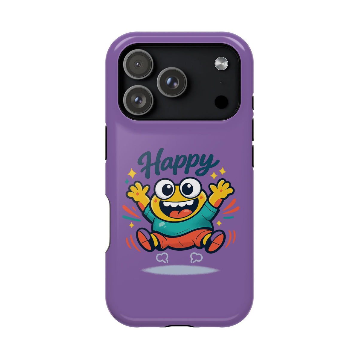 Happy Monster Magnetic Protective Phone Case Purple