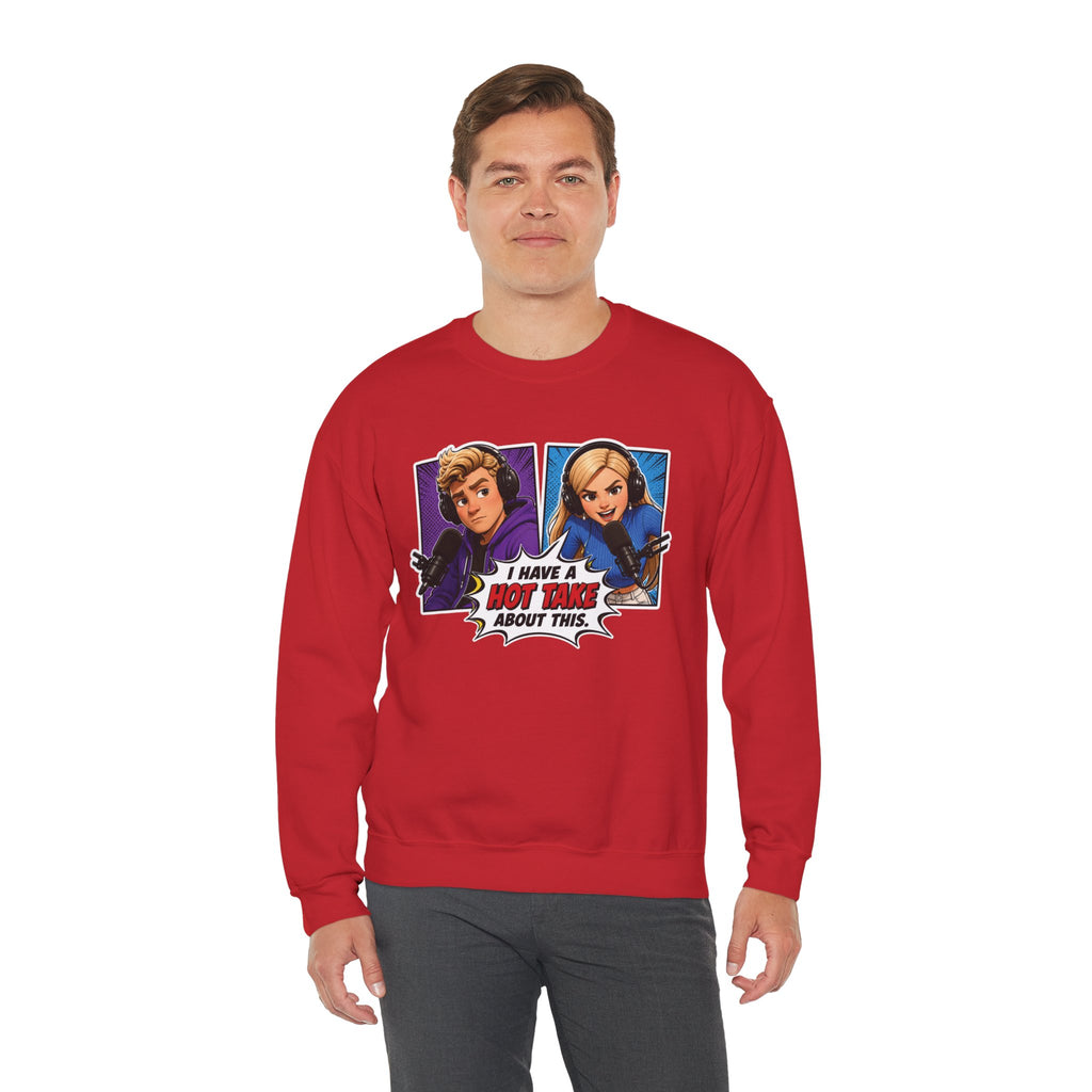 Hot Take Central I Have a Hot Take About This Pop Art Crewneck Sweatshirt