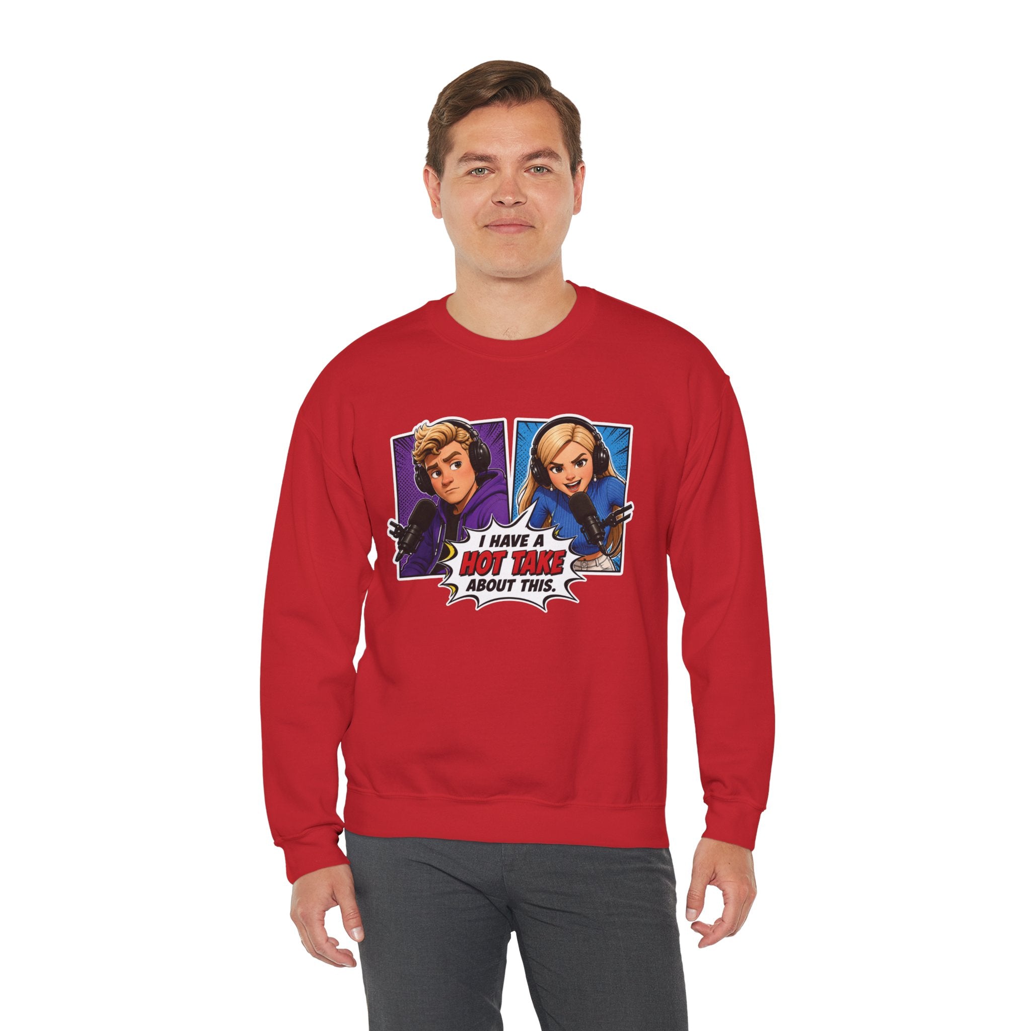 Hot Take Central I Have a Hot Take About This Pop Art Crewneck Sweatshirt
