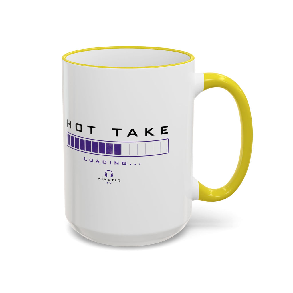 Hot Take Loading Mug — Funny Progress Bar Accent Rim & Handle Tea Coffee Cup