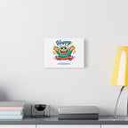 Happy Blob Cartoon Canvas Bold Kawaii Wall Art