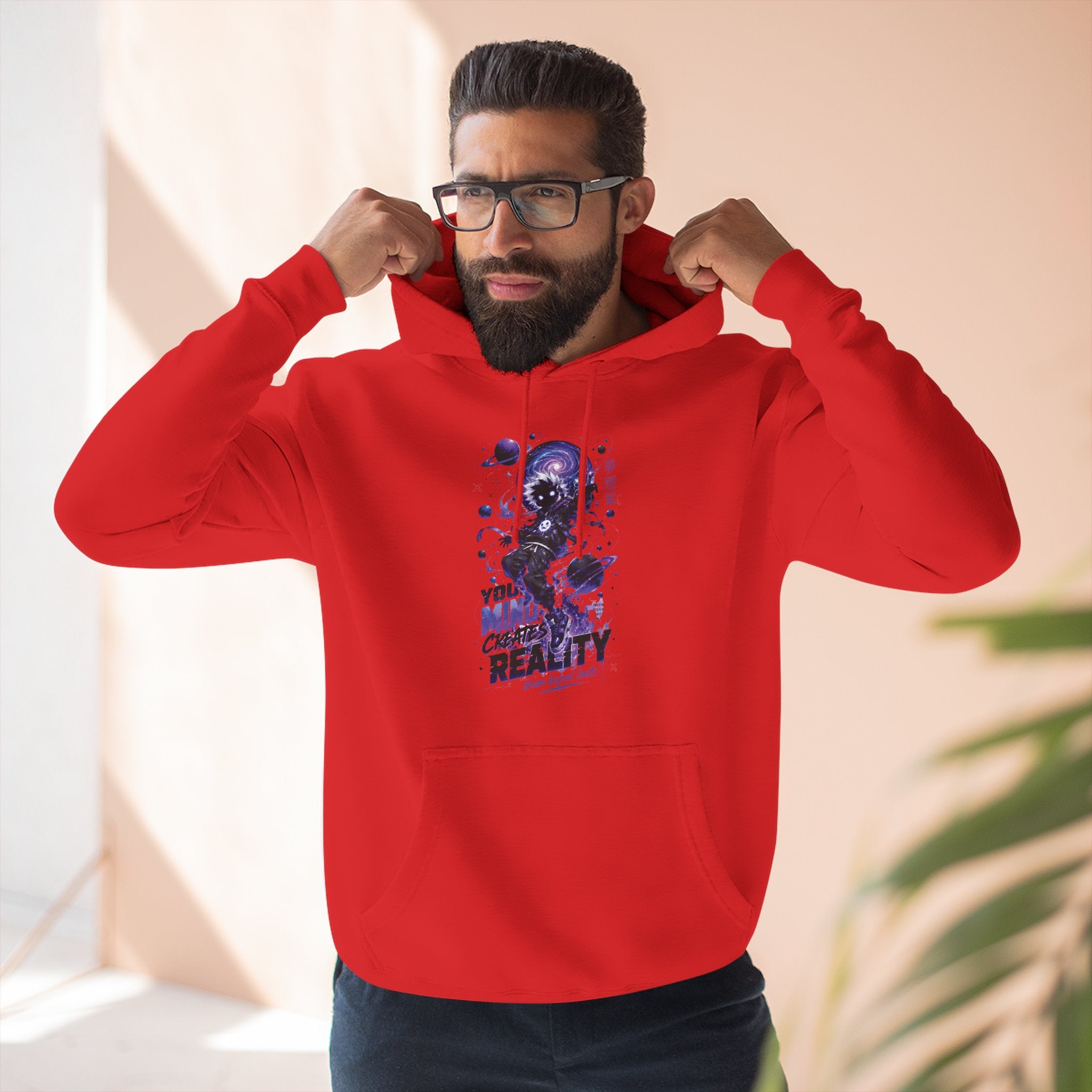 Galaxy Skate Hoodie — "You’re Not High, You’re Reality" Graphic Pullover