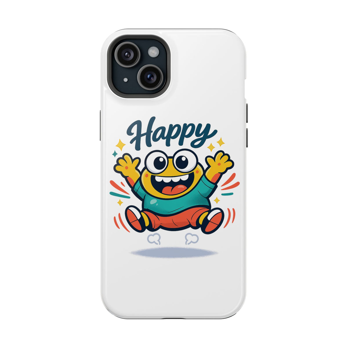 Happy Monster Magnetic Protective Phone Case White