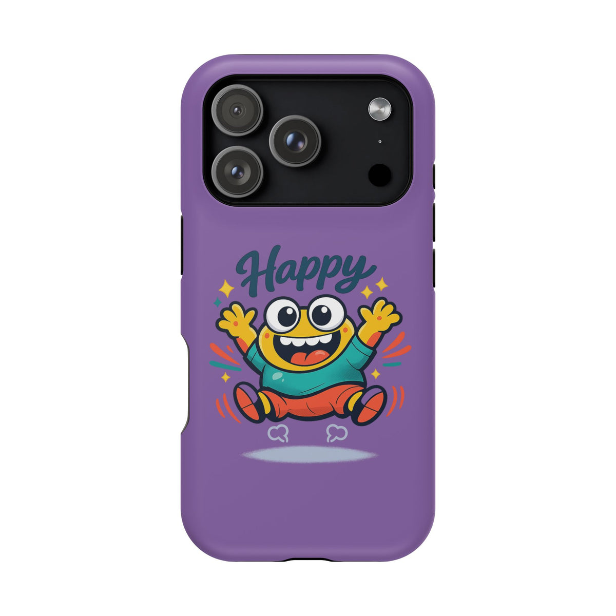 Happy Monster Magnetic Protective Phone Case Purple