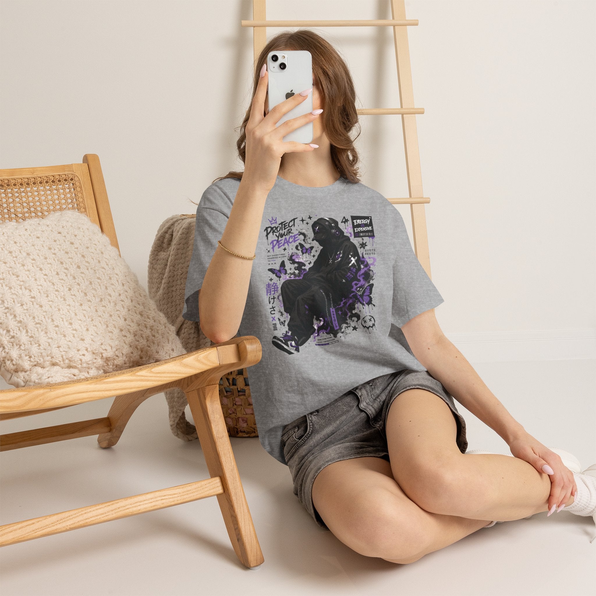 Peacekeeper Anime Graphic Tee — Purple Aesthetic Streetwear