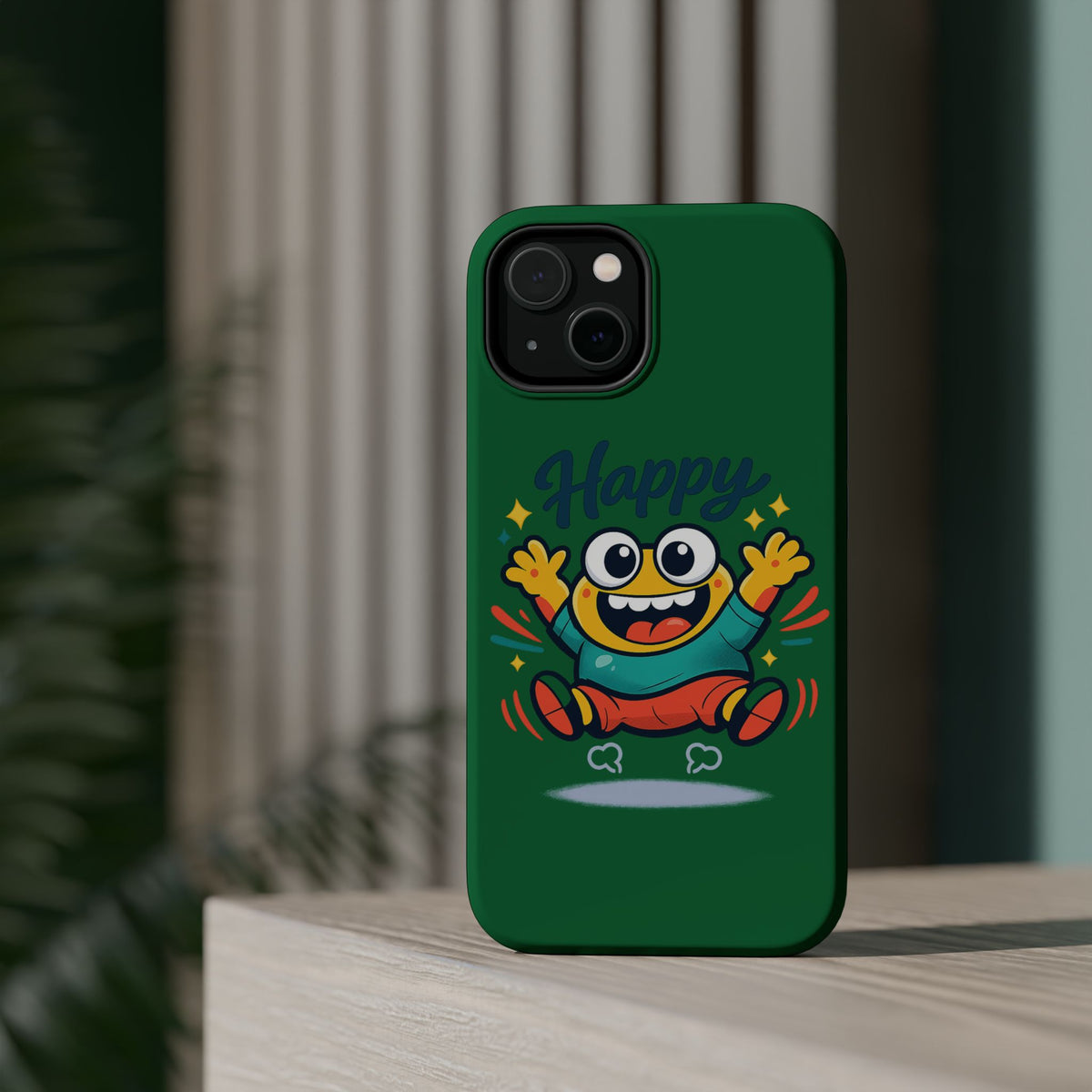 Happy Monster Magnetic Protective Phone Case Green