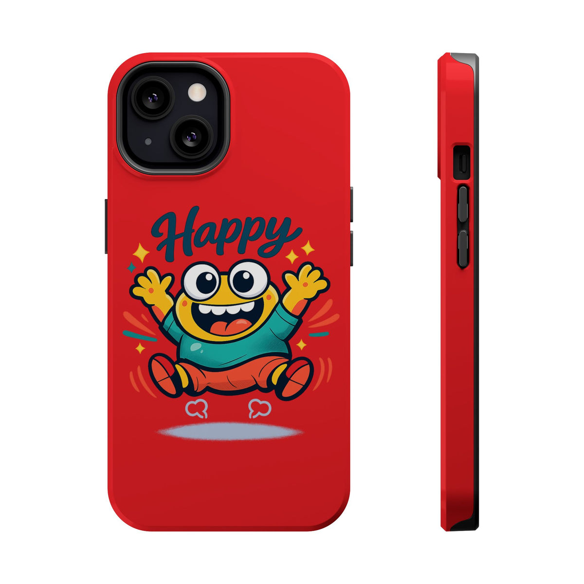 Happy Monster Magnetic Protective Phone Case Red