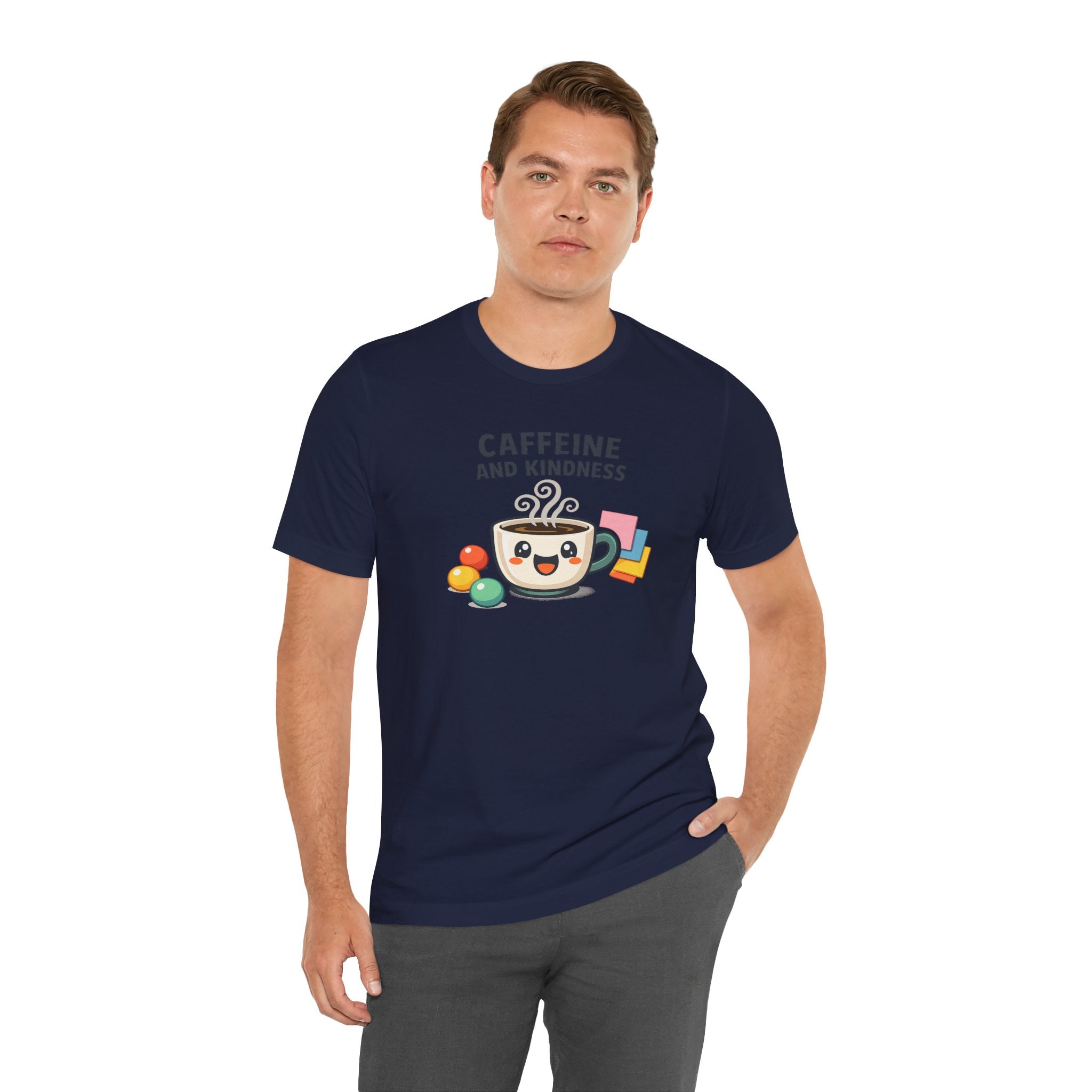 Caffeine and Kindness T-Shirt - Casual Coffee Graphic Tee