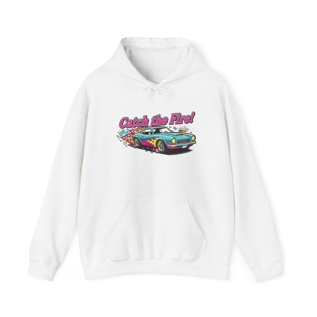 Retro Cartoon Dragster Hoodie, racing flame shirt, vintage car illustration