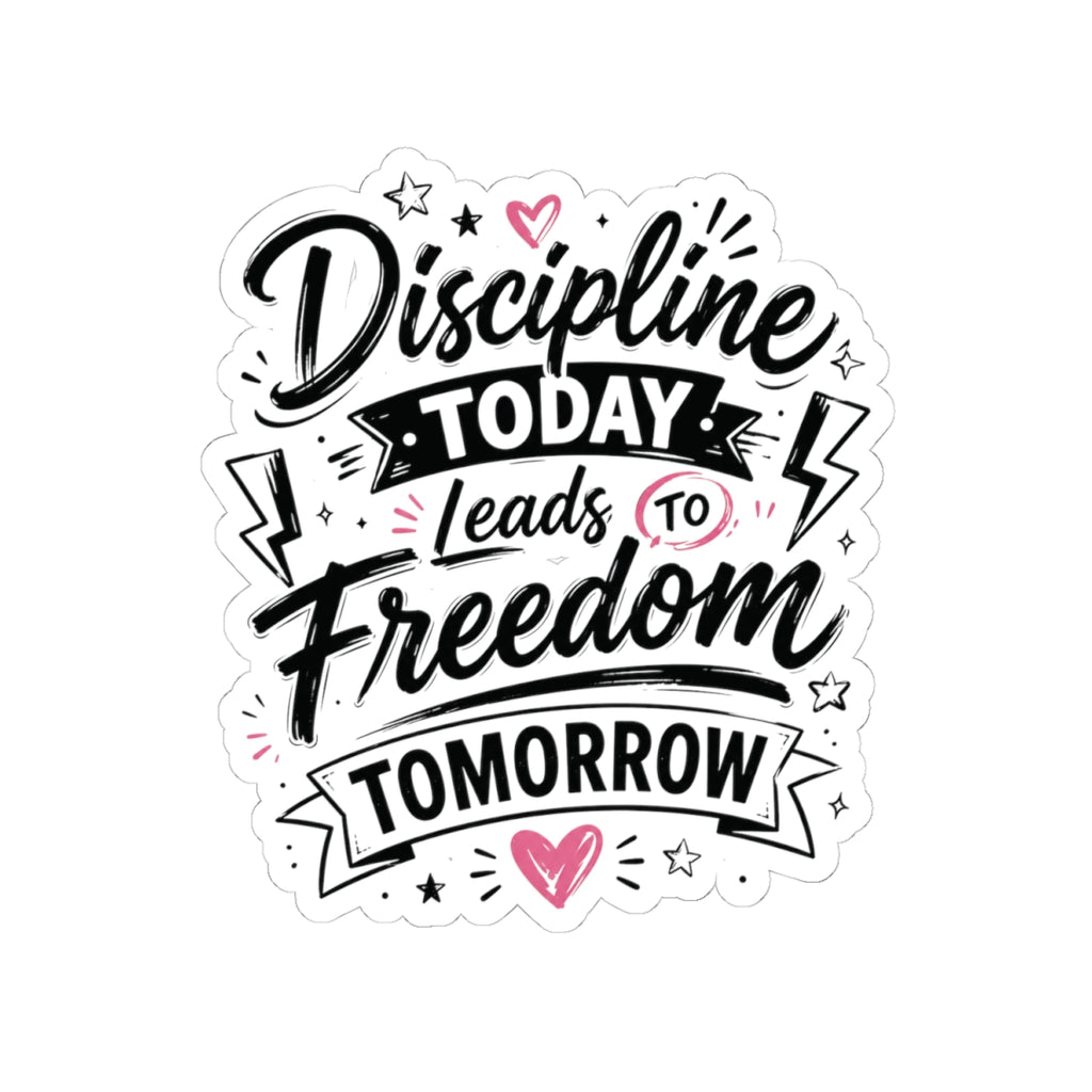 Discipline Today Leads to Freedom Tomorrow Sticker