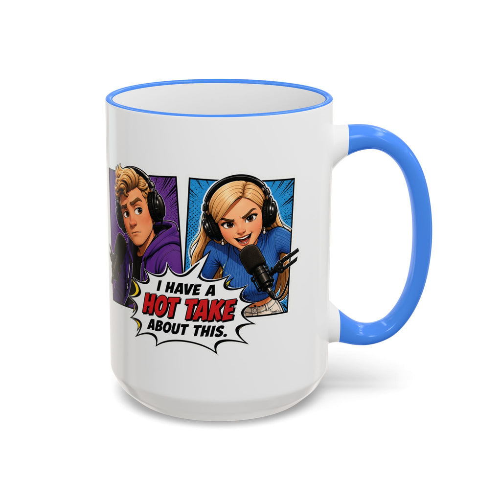 Jake And Emma Hot Take Accent Rim Mug – I Have A Hot Take About This Comic Coffee Cup (11oz/15oz)