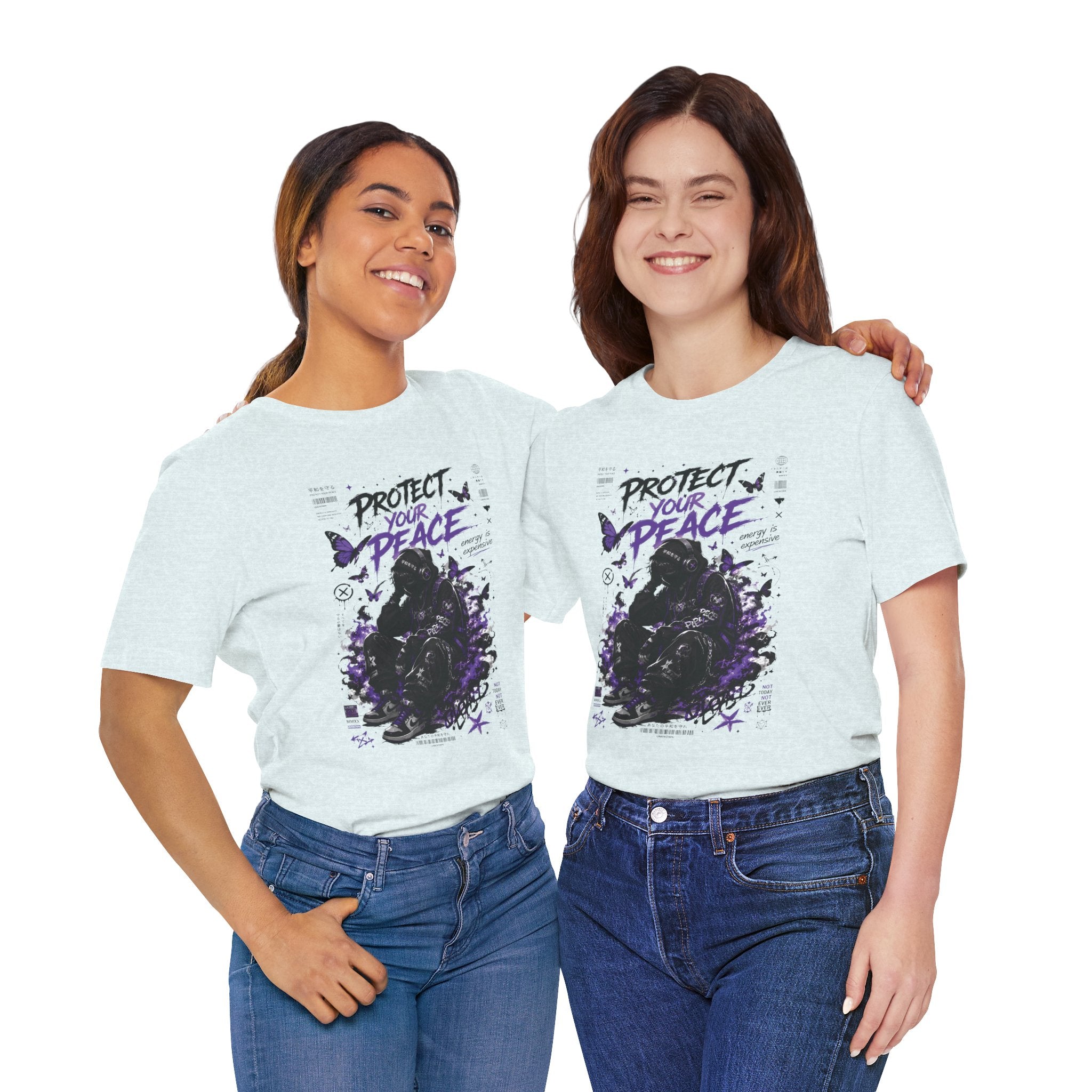Protect Your Peace T-Shirt — Gothic Butterfly Graphic Tee