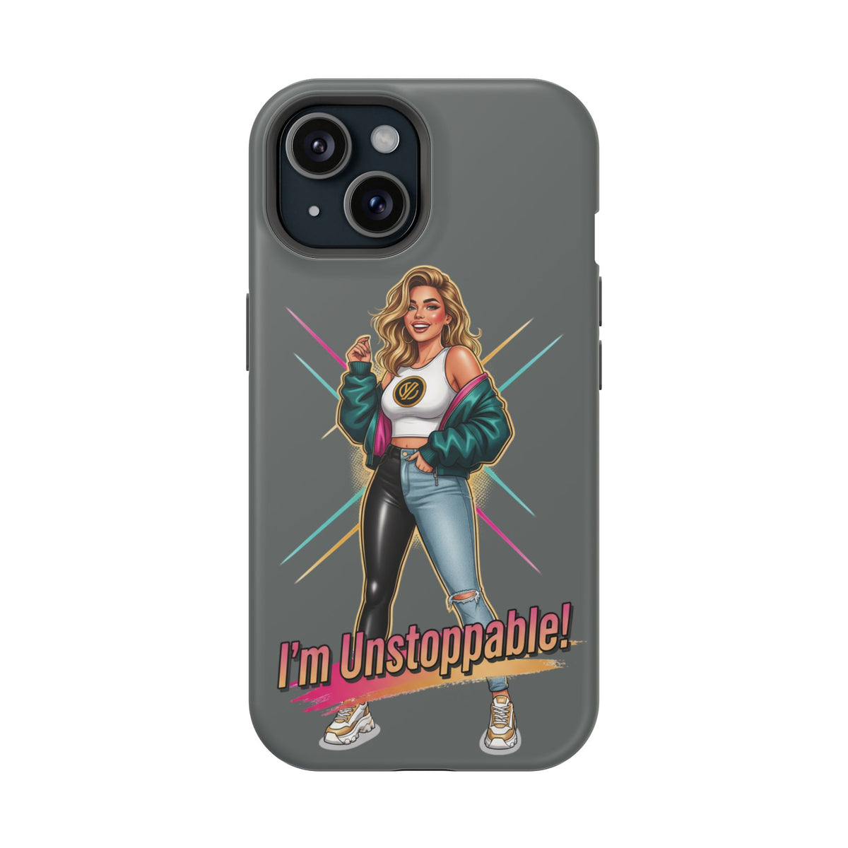 I'm Unstoppable Magnetic Protective Phone Case Gray